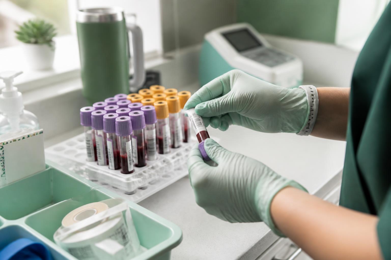 Clinician labeling blood collection tubes for functional lab work